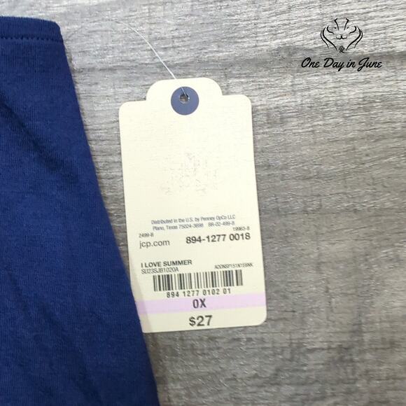 St. John's Bay I Love Summer Tank Top Size 0X - Picture 2 of 5